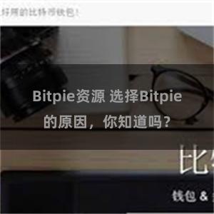 Bitpie资源 选择Bitpie的原因，你知道吗？